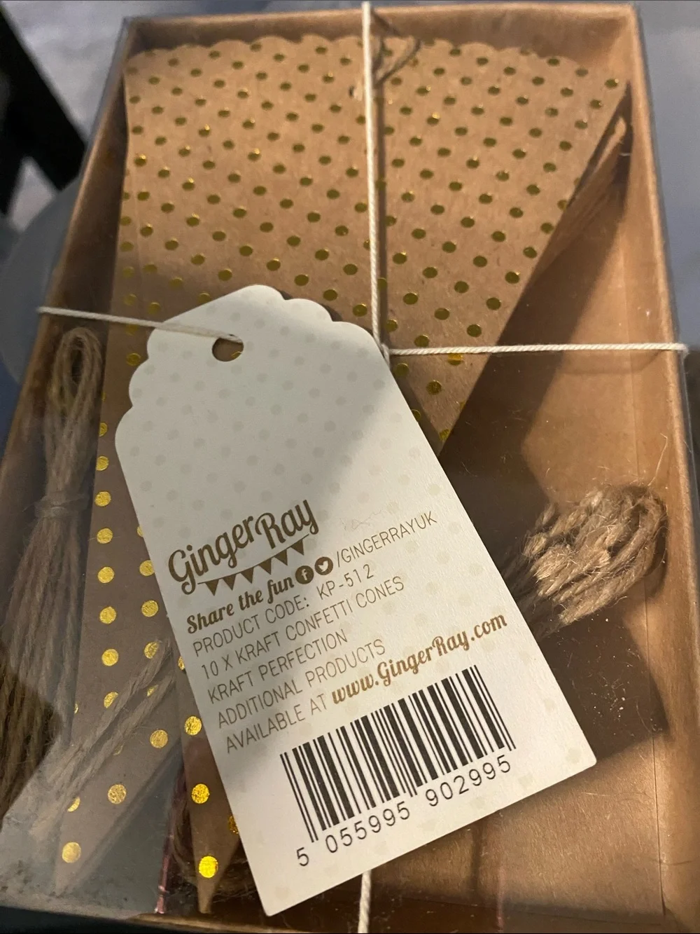 Gold Paper Party Decorations Fan Rosettes & Confetti Cones. M 237